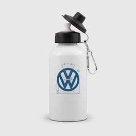 Бутылка спортивная с принтом Volkswagen в Курске, металл | емкость — 500 мл, в комплекте две пластиковые крышки и карабин для крепления | Тематика изображения на принте: golf | golf gti | volkswagen | вольксваген | фолькс ваген | фольксваген