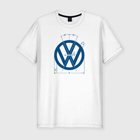 Мужская футболка премиум с принтом Volkswagen в Курске, 92% хлопок, 8% лайкра | приталенный силуэт, круглый вырез ворота, длина до линии бедра, короткий рукав | golf | golf gti | volkswagen | вольксваген | фолькс ваген | фольксваген