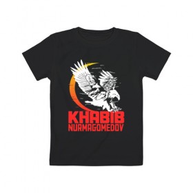 Детская футболка хлопок с принтом Khabib Nurmagomedov 242 в Курске, 100% хлопок | круглый вырез горловины, полуприлегающий силуэт, длина до линии бедер | Тематика изображения на принте: 
