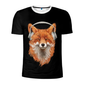Мужская футболка 3D спортивная с принтом Лиса в наушниках в Курске, 100% полиэстер с улучшенными характеристиками | приталенный силуэт, круглая горловина, широкие плечи, сужается к линии бедра | 20 | 2020 | 2k20 | 2к20 | animal | animals | forest | fox | headphones | music | new year | redhead | smile | животное | животные | зима | лес | лис | лиса | лисица | музыка | наушники | новый год | рыжая | смайл | улыбка | фыр