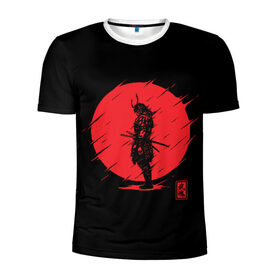 Мужская футболка 3D спортивная с принтом Samurai в Курске, 100% полиэстер с улучшенными характеристиками | приталенный силуэт, круглая горловина, широкие плечи, сужается к линии бедра | ahegao | anime | blood | japan | samurai | senpai | warior | аниме | ахегао | воин | катана | кровавая | кровавый | кровь | луна | самураи | самурай | семпай | сенпай | солнце | япония