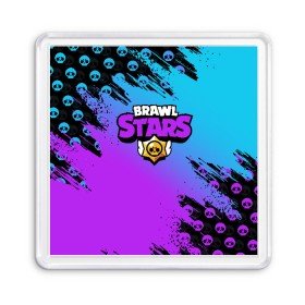 Магнит 55*55 с принтом Brawl Stars в Курске, Пластик | Размер: 65*65 мм; Размер печати: 55*55 мм | brawl | brawl stars | crow | leon | stars | бравл | бравл старс | браво старс | игра | компьютерная | кров | леон | онлайн | старс