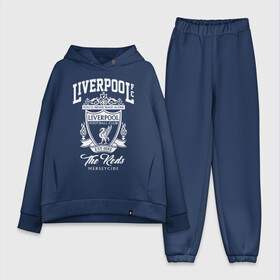 Женский костюм хлопок Oversize с принтом Ливерпуль в Курске,  |  | liverpool | liverpool fc | ynwa | you never walk alone | ливерпуль | фан ливерпуля | фанатская | футбол | футболист | футбольный клуб | энфильд