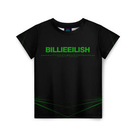 Детская футболка 3D с принтом Billie Eilish. в Курске, 100% гипоаллергенный полиэфир | прямой крой, круглый вырез горловины, длина до линии бедер, чуть спущенное плечо, ткань немного тянется | bili | billie eilish | били | билли айлиш | музыка