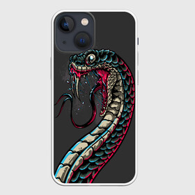 Чехол для iPhone 13 mini с принтом Viper в Курске,  |  | animals | art | poison | snake | venom | venomous | viper | арт | гадюка | животное | животные | змеи | змей | змея | картинка | картинки | прикольная | прикольные | яд | ядовитая | ядовитый