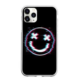 Чехол для iPhone 11 Pro матовый с принтом Glitch Smile в Курске, Силикон |  | art | glitch | smile | арт | глитч | глич | картинка | картинки | мода | прикольная | прикольные | смайл | смайли | смайлик | тренд | тренды