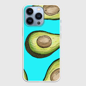 Чехол для iPhone 13 Pro с принтом Авокадо в Курске,  |  | Тематика изображения на принте: avocados | авокадо | веганский | вегетарианский | вегетарианское | еда | едой | еды | зеленое | зелёные | зеленый | фрукт | фруктами | фруктовое | фруктовый | фрукты