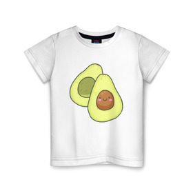 Детская футболка хлопок с принтом Авокадо в Курске, 100% хлопок | круглый вырез горловины, полуприлегающий силуэт, длина до линии бедер | avocados | авокадо | веганский | вегетарианский | вегетарианское | еда | едой | еды | зеленое | зелёные | зеленый | фрукт | фруктами | фруктовое | фруктовый | фрукты