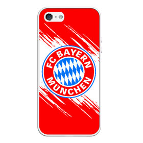 Чехол для iPhone 5/5S матовый с принтом BAYERN MUNCHEN в Курске, Силикон | Область печати: задняя сторона чехла, без боковых панелей | bayern | bayern munchen | fc bayern | football | football club | sport | бавария | спорт | футбол | футбольный клуб