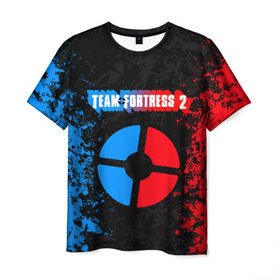 Мужская футболка 3D с принтом TEAM FORTRESS 2 RED VS BLUE в Курске, 100% полиэфир | прямой крой, круглый вырез горловины, длина до линии бедер | fortress 2 | team 2 | team fortress | team fortress 2 | тим 2 | тим фортрес. | тим фортресс | тим фортресс 2 | фортресс 2