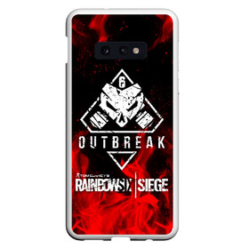 Чехол для Samsung S10E с принтом RAINBOW SIX SIEGE OUTBREAK в Курске, Силикон | Область печати: задняя сторона чехла, без боковых панелей | 6 | outbreak | rainbow | rainbow six siege | six | tom clancys | радуга осада | том клэнси