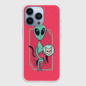 Чехол для iPhone 13 Pro с принтом Пришелец с Котом в Курске,  |  | alien | cat | kitten | kitty | ufo | инопланетяне | инопланетянин | кот | котик | кошка | нло | пришелец | пришельцы