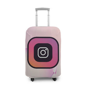 Чехол для чемодана 3D с принтом Instagram(редактируемое лого) в Курске, 86% полиэфир, 14% спандекс | двустороннее нанесение принта, прорези для ручек и колес | 
