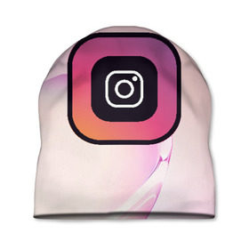 Шапка 3D с принтом Instagram(редактируемое лого) в Курске, 100% полиэстер | универсальный размер, печать по всей поверхности изделия | 