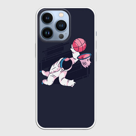 Чехол для iPhone 13 Pro с принтом Космонавт Баскетболист в Курске,  |  | astronaut | basket | basketball | cosmonaut | nasa | астронавт | баскетбол | баскетболист | баскетбольный мяч | в космосе | космонавт | космос | мяч