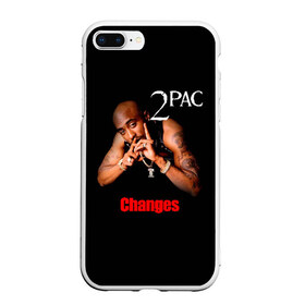 Чехол для iPhone 7Plus/8 Plus матовый с принтом 2pac в Курске, Силикон | Область печати: задняя сторона чехла, без боковых панелей | 2pac | changes | nigga | oldschool | pac | rap | нигга | олдскулл | пак | рэп | тупак