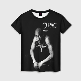 Женская футболка 3D с принтом 2pac в Курске, 100% полиэфир ( синтетическое хлопкоподобное полотно) | прямой крой, круглый вырез горловины, длина до линии бедер | 2pac | changes | nigga | oldschool | pac | rap | нигга | олдскулл | пак | рэп | тупак