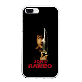 Чехол для iPhone 7Plus/8 Plus матовый с принтом John Rambo в Курске, Силикон | Область печати: задняя сторона чехла, без боковых панелей | Тематика изображения на принте: action | army | blood | first | john | last | rambo | stallone | states | sylvester | united | usa | армия | боевик | джон | кровь | первая | последняя | рэмбо | сильвестр | сталлоне | сша