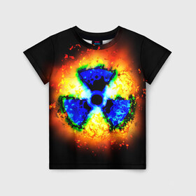 Детская футболка 3D с принтом S.T.A.L.K.E.R в Курске, 100% гипоаллергенный полиэфир | прямой крой, круглый вырез горловины, длина до линии бедер, чуть спущенное плечо, ткань немного тянется | game | stalker | stalker 2 | глуховский | радиация | сталкер | сталкеры | чернобыль | ядерный взрыв