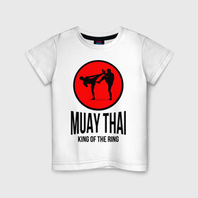 Детская футболка хлопок с принтом Muay thai (двухсторонняя) в Курске, 100% хлопок | круглый вырез горловины, полуприлегающий силуэт, длина до линии бедер | boxer | boxing | fight | fighting | king of the ring | muay thai | боксер | король ринга | муай тай | тайский бокс