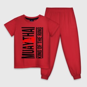 Детская пижама хлопок с принтом Muay Thai (двухсторонняя) в Курске, 100% хлопок |  брюки и футболка прямого кроя, без карманов, на брюках мягкая резинка на поясе и по низу штанин
 | 