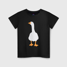 Детская футболка хлопок с принтом ЗЛОЙ ГУСЬ! в Курске, 100% хлопок | круглый вырез горловины, полуприлегающий силуэт, длина до линии бедер | goose | untitled goose | гусь | злой гусь