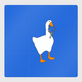 Магнитный плакат 3Х3 с принтом Untitled Goose Game в Курске, Полимерный материал с магнитным слоем | 9 деталей размером 9*9 см | epic store | ugg | untitled goose game | гусь | игра без названия | игра про гуся | неназванная игра про гуся