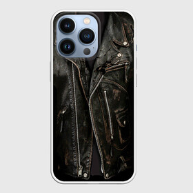 Чехол для iPhone 13 Pro с принтом Косуха терминатора в Курске,  |  | Тематика изображения на принте: арнольд | доспехи | замки | застежки | касуха | клепки | кожа | кожаная | кожанка | костюм | косуха | куртец | куртка | молнии | панк | потертая | рок | старая | терминатор | тертая