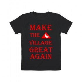 Детская футболка хлопок с принтом THE GREAT GOOSE в Курске, 100% хлопок | круглый вырез горловины, полуприлегающий силуэт, длина до линии бедер | meme | untitled goose game | злой гусь | мем | птица