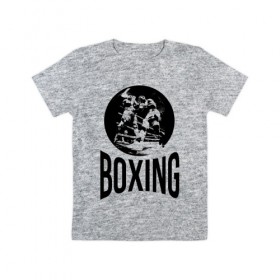 Детская футболка хлопок с принтом Boxing (двухсторонняя) в Курске, 100% хлопок | круглый вырез горловины, полуприлегающий силуэт, длина до линии бедер | boxer | boxing | fight | mma | бокс | боксер | тайский бокс