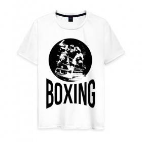 Мужская футболка хлопок с принтом Boxing (двухсторонняя) в Курске, 100% хлопок | прямой крой, круглый вырез горловины, длина до линии бедер, слегка спущенное плечо. | boxer | boxing | fight | mma | бокс | боксер | тайский бокс