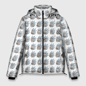 Мужская зимняя куртка 3D с принтом Эмоции Рика в Курске, верх — 100% полиэстер; подкладка — 100% полиэстер; утеплитель — 100% полиэстер | длина ниже бедра, свободный силуэт Оверсайз. Есть воротник-стойка, отстегивающийся капюшон и ветрозащитная планка. 

Боковые карманы с листочкой на кнопках и внутренний карман на молнии. | pattern | rick | rick and morty | t shirt | vdosadir | рик и морти