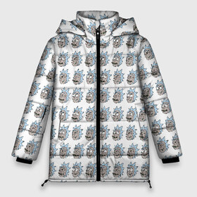 Женская зимняя куртка 3D с принтом Эмоции Рика в Курске, верх — 100% полиэстер; подкладка — 100% полиэстер; утеплитель — 100% полиэстер | длина ниже бедра, силуэт Оверсайз. Есть воротник-стойка, отстегивающийся капюшон и ветрозащитная планка. 

Боковые карманы с листочкой на кнопках и внутренний карман на молнии | pattern | rick | rick and morty | t shirt | vdosadir | рик и морти