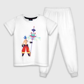Детская пижама хлопок с принтом Promare Galo в Курске, 100% хлопок |  брюки и футболка прямого кроя, без карманов, на брюках мягкая резинка на поясе и по низу штанин
 | anime | galo | promare | аниме | гало | промар