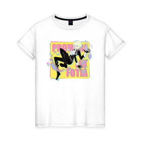 Женская футболка хлопок с принтом Promare Fotia в Курске, 100% хлопок | прямой крой, круглый вырез горловины, длина до линии бедер, слегка спущенное плечо | anime | fotia | promare | аниме | промар | фотиа