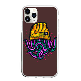 Чехол для iPhone 11 Pro Max матовый с принтом Octopus(Lil Peep GBC) в Курске, Силикон |  | gbc | lil | peep | rap | rock | бордовый | желтый | зеленый | исполнитель | картинка | надпись на спине | осьминог | редактируемый дизайн | рок | рэп | рэпер | сочный цвет | фиолетовый