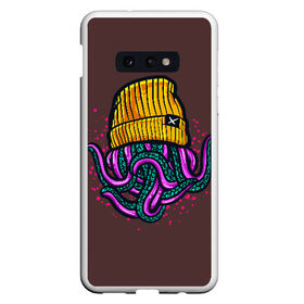 Чехол для Samsung S10E с принтом Octopus(Lil Peep GBC) в Курске, Силикон | Область печати: задняя сторона чехла, без боковых панелей | gbc | lil | peep | rap | rock | бордовый | желтый | зеленый | исполнитель | картинка | надпись на спине | осьминог | редактируемый дизайн | рок | рэп | рэпер | сочный цвет | фиолетовый