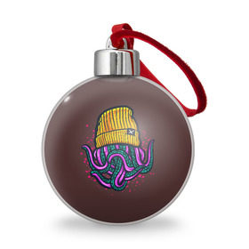 Ёлочный шар с принтом Octopus(Lil Peep, GBC) в Курске, Пластик | Диаметр: 77 мм | gbc | lil | peep | rap | rock | бордовый | желтый | зеленый | исполнитель | картинка | надпись на спине | осьминог | редактируемый дизайн | рок | рэп | рэпер | сочный цвет | фиолетовый