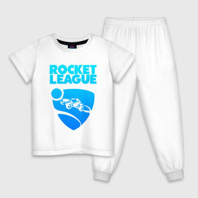Детская пижама хлопок с принтом ROCKET LEAGUE в Курске, 100% хлопок |  брюки и футболка прямого кроя, без карманов, на брюках мягкая резинка на поясе и по низу штанин
 | Тематика изображения на принте: 