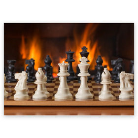 Поздравительная открытка с принтом Шахматы в Курске, 100% бумага | плотность бумаги 280 г/м2, матовая, на обратной стороне линовка и место для марки
 | дамка | доска | игра | игры | камин | конь | король | огне | огнём | огненное | огонь | пешка | пламя | слон | ферзь | фигурки | фигуры | шахматная | шахматы