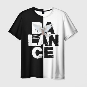 Мужская футболка 3D с принтом Armin van Buuren Balance в Курске, 100% полиэфир | прямой крой, круглый вырез горловины, длина до линии бедер | armin | armin van buuren | balance | van buuren | армин | армин ван бюрен | ван бюрен