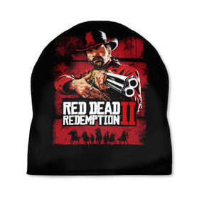 Шапка 3D с принтом Red Dead Redemption в Курске, 100% полиэстер | универсальный размер, печать по всей поверхности изделия | dead | gamer | john | marston | rdr | red | redemption | rockstar | shooter | western | вестерн | джон | марстон | шутер
