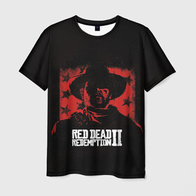 Мужская футболка 3D с принтом Red Dead Redemption в Курске, 100% полиэфир | прямой крой, круглый вырез горловины, длина до линии бедер | dead | gamer | john | marston | rdr | red | redemption | rockstar | shooter | western | вестерн | джон | марстон | шутер
