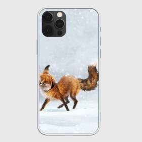 Чехол для iPhone 12 Pro Max с принтом Зимняя лисичка в Курске, Силикон |  | зима | лис | лиса | лисичка | рыжая | снег | снежинки | фыр фыр