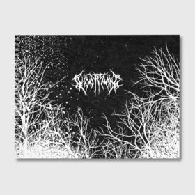 Альбом для рисования с принтом GHOSTEMANE в Курске, 100% бумага
 | матовая бумага, плотность 200 мг. | eric whitney | ghostemane | trash | треш