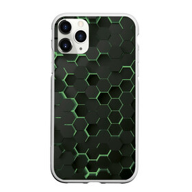 Чехол для iPhone 11 Pro матовый с принтом 3D соты GREEN в Курске, Силикон |  | 3d | 3d соты | 3д | texture | абстракция | соты | текстура | яркая