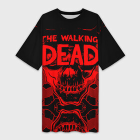 Платье-футболка 3D с принтом The Walking Dead в Курске,  |  | amc | carol | daryl | dixon | michonne | negan | reaction | rick | season 10 | twd | zombies | диксон | дэрил | зомби | мертвецы | мишонн | неган | реакция | рик | ходячие