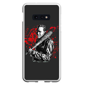 Чехол для Samsung S10E с принтом Negan в Курске, Силикон | Область печати: задняя сторона чехла, без боковых панелей | dead | death | lucille | negan | rick | the walking dead | zombie | граймс | дерил | дэрил | зомби | люсиль | мертвецы | мишон | ниган | рик | спасители | ходячие | шепчущиеся