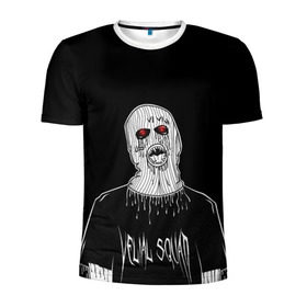 Мужская футболка 3D спортивная с принтом Velial Squad в Курске, 100% полиэстер с улучшенными характеристиками | приталенный силуэт, круглая горловина, широкие плечи, сужается к линии бедра | Тематика изображения на принте: horror | music | rap | redvelsqd | rock | музыка | рок | рэп | хоррор