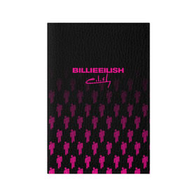 Обложка для паспорта матовая кожа с принтом BILLIE EILISH в Курске, натуральная матовая кожа | размер 19,3 х 13,7 см; прозрачные пластиковые крепления | be | billie | billie eilish | blohsh | ghoul | билли | билли айлиш